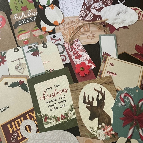 Christmas Gift Tags 40 PC Lot Cards - Picture 2 of 12